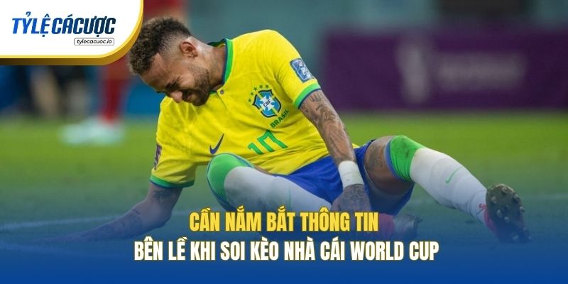 Cần nắm bắt thông tin bên lề khi soi kèo nhà cái World Cup