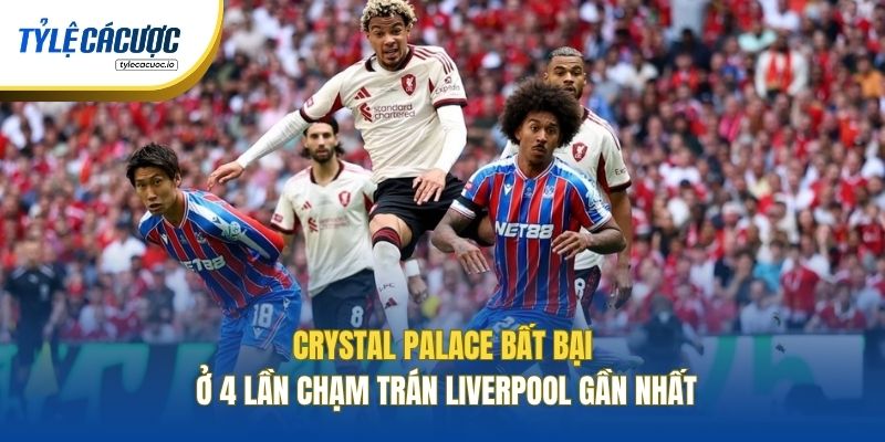 Crystal Palace bất bại ở 4 lần chạm trán Liverpool gần nhất