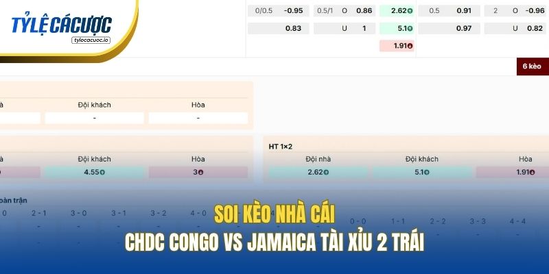 Soi kèo nhà cái CHDC Congo vs Jamaica Tài Xỉu 2 trái
